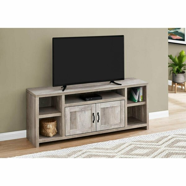 Daphnes Dinnette 60 in. TV Stand Taupe - Reclaimed Wood-Look DA3603441
